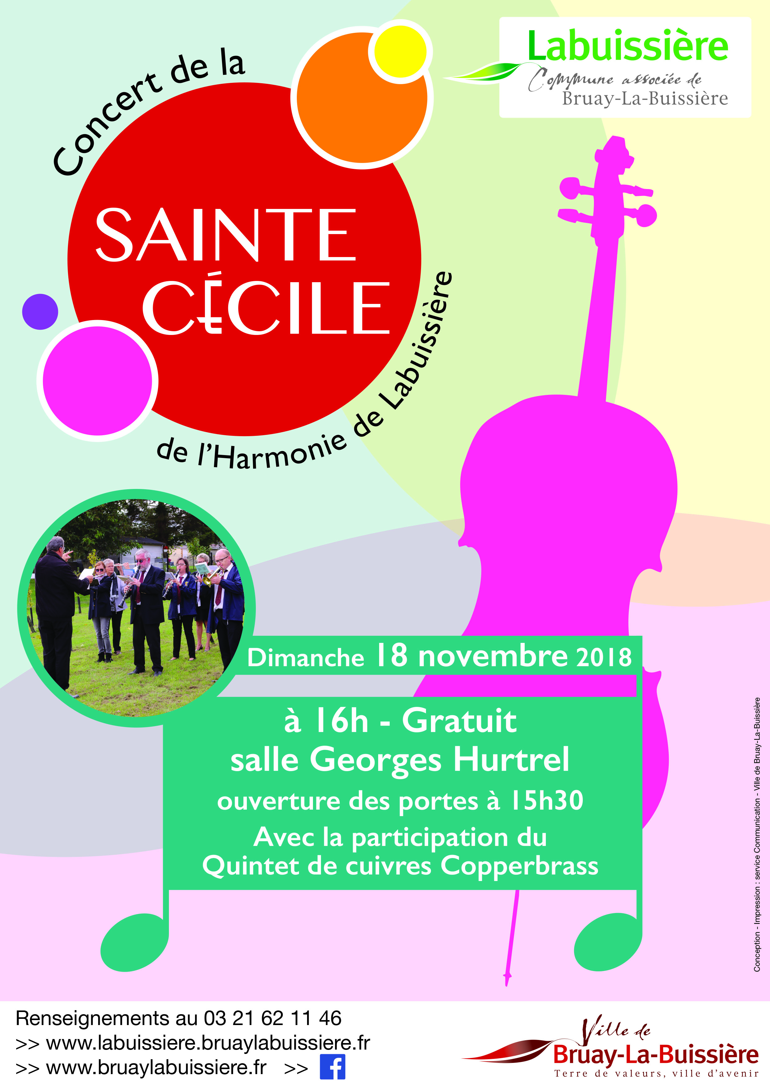 Affiche concert de la Sainte Cécile 2018