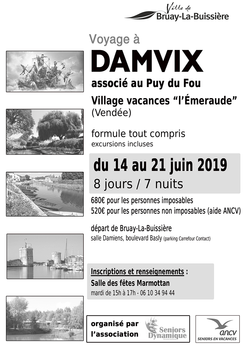 Affiche Damvix voyage