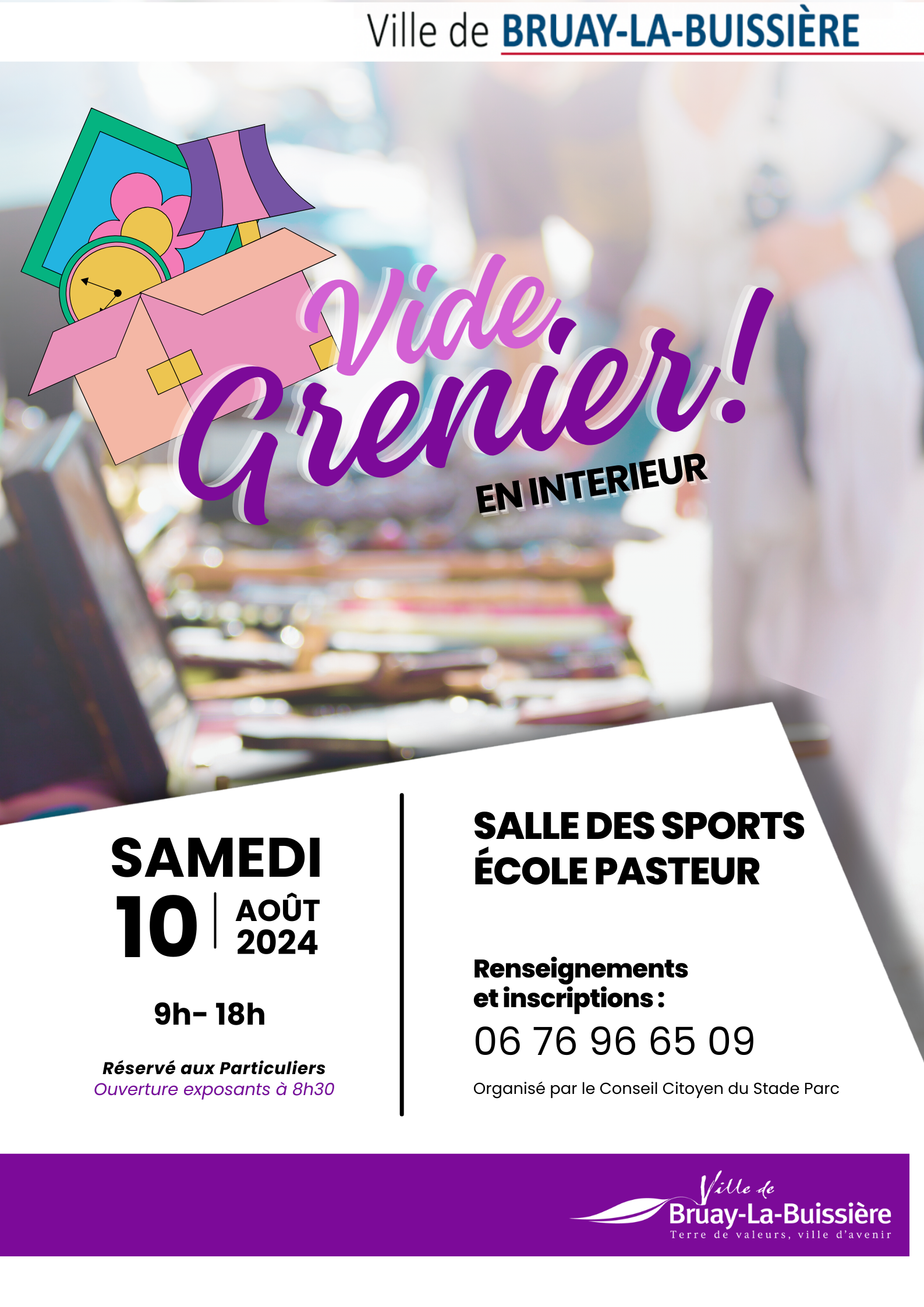 Vide grenier 10 aout 2024