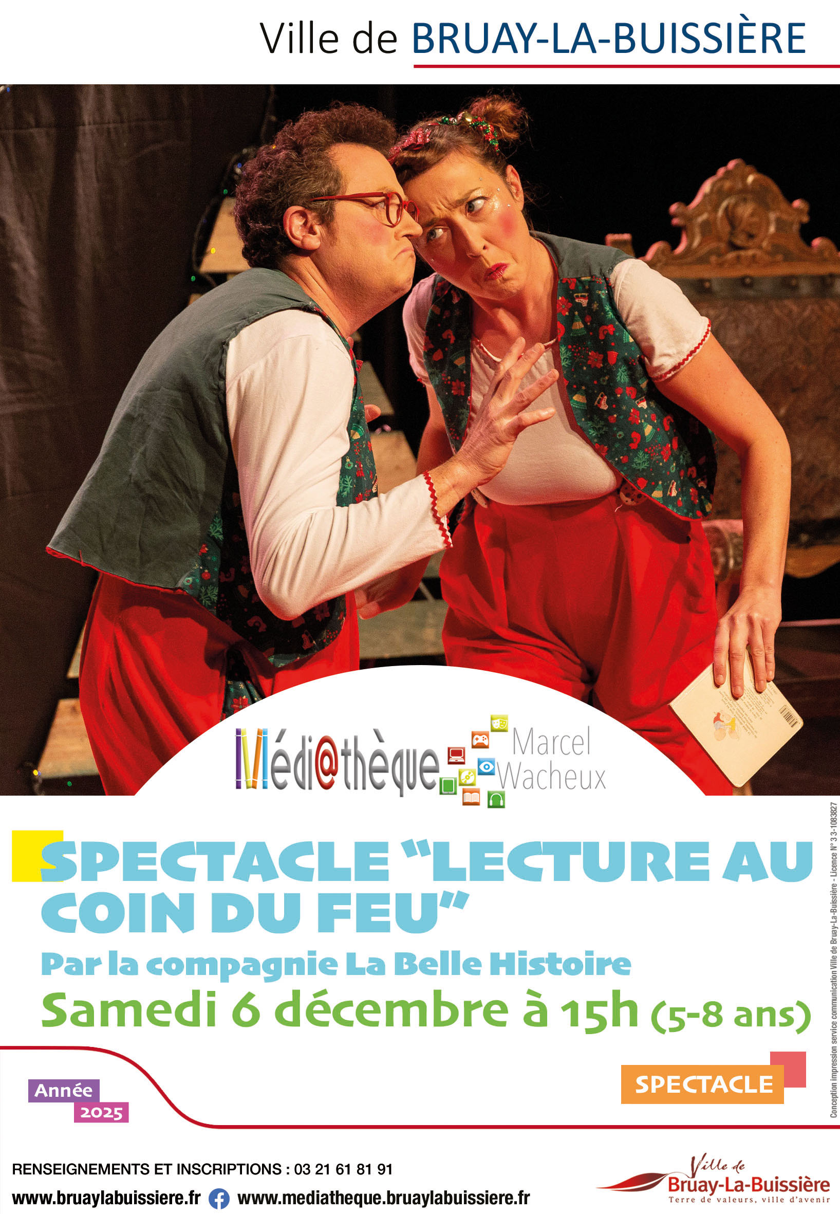 2025-médiathèque-Spectacle lecture au coin du feu