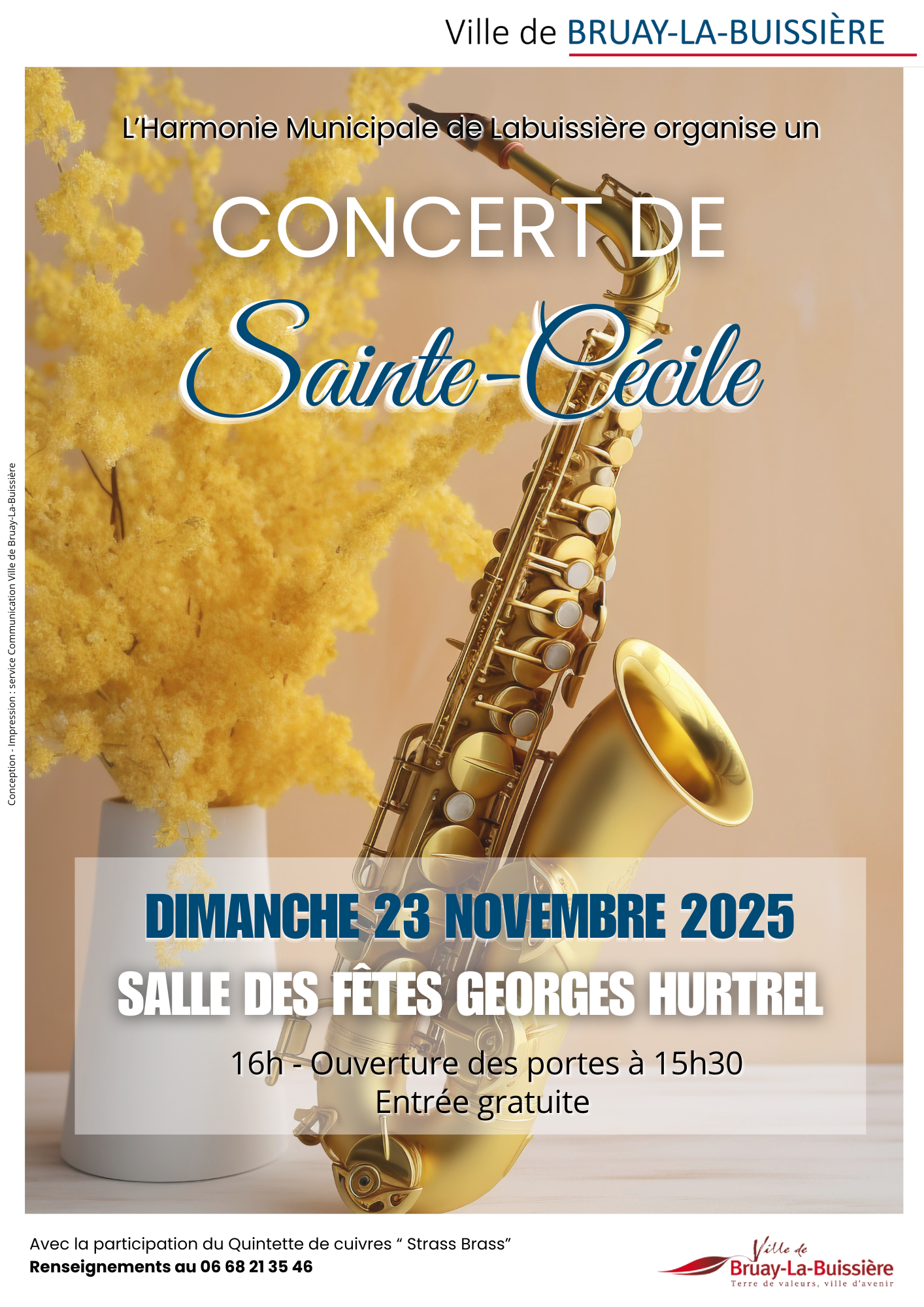 23-11-25 Harmonie Labuissière Concert St Cécile affiche