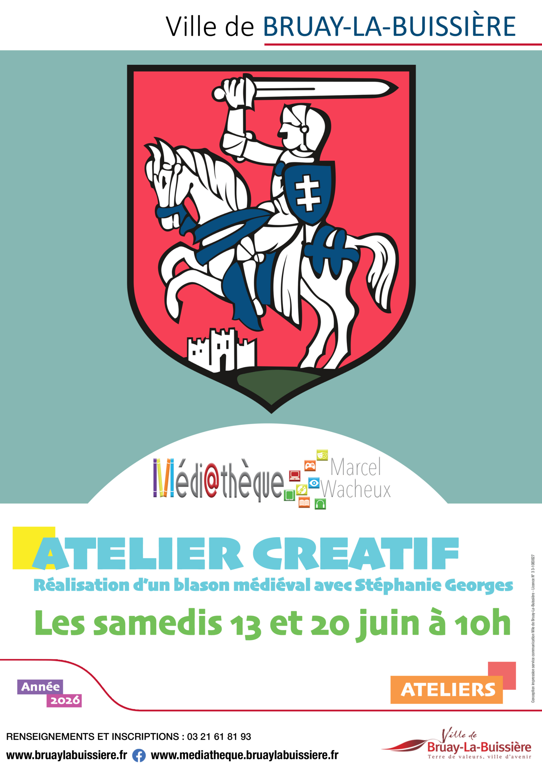 2026- médiathèque - ATELIER CREATIF BLASON