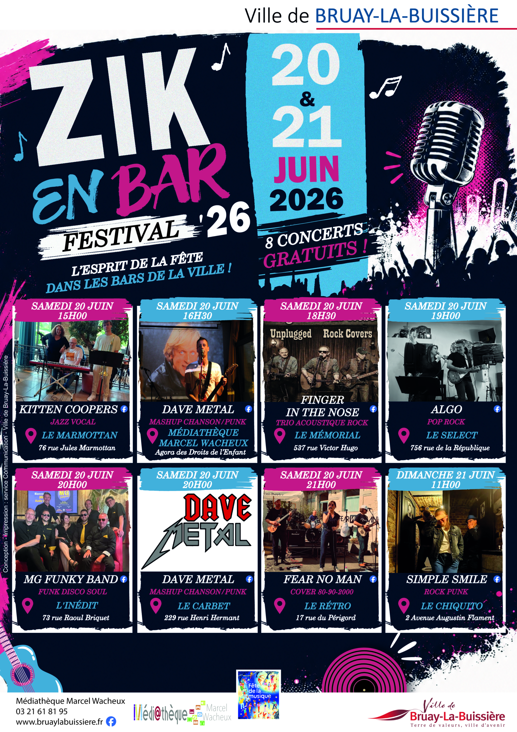 AFFICHE ZIK EN BAR 2026