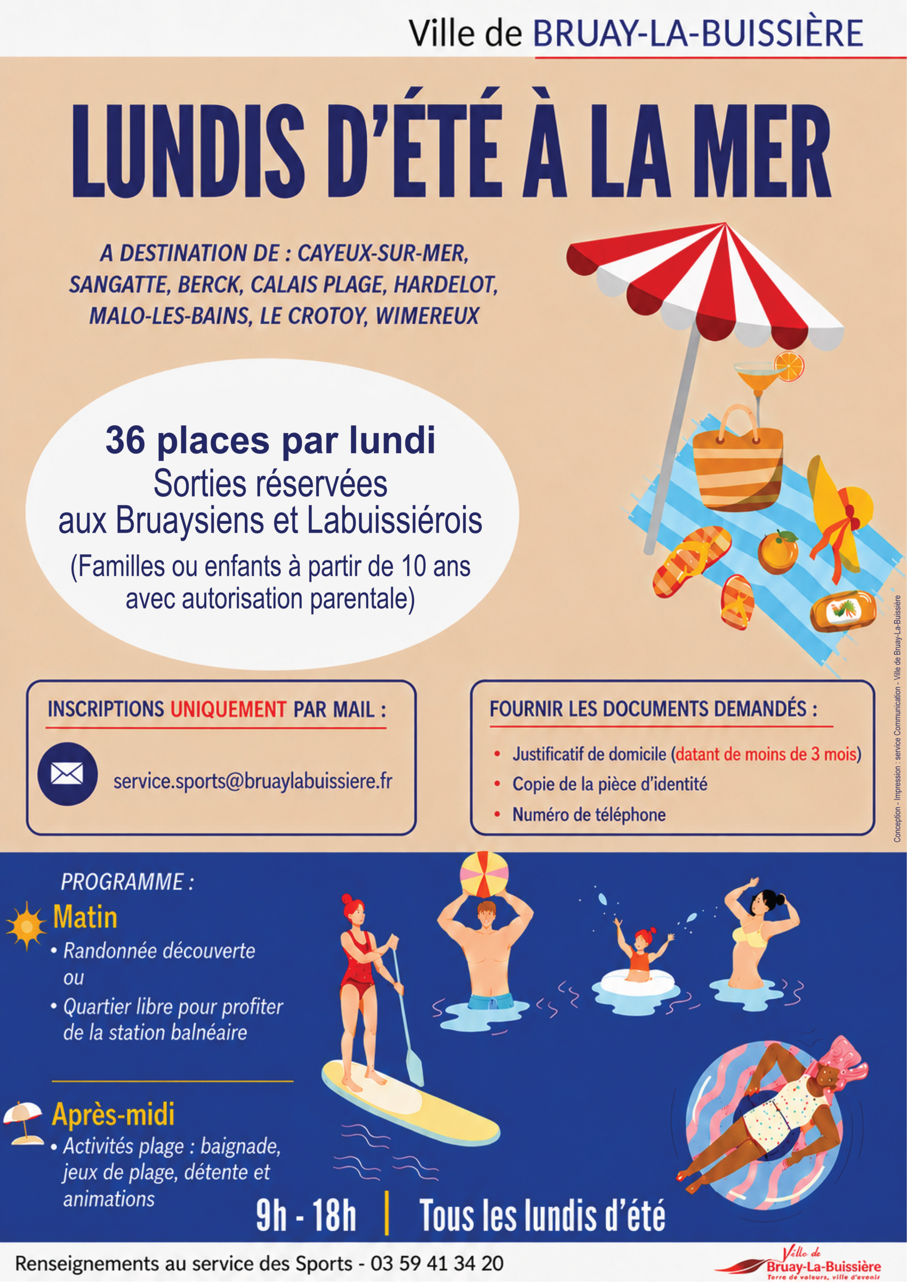 Affiche sortie à la mer